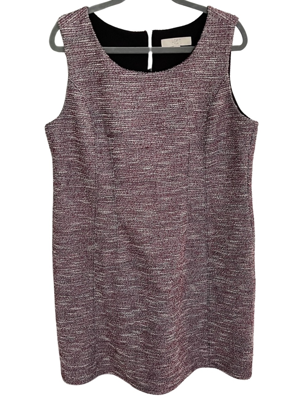 LOFT Plus 16 Burgundy Black White Tweed